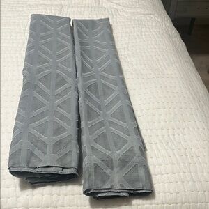 Gray Geometric Patterned Curtains